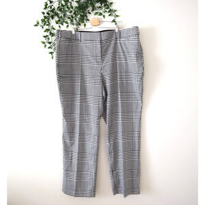 NEW Lane Bryant The Perfect Drape Straight Mid Rise Black & White Pants Size 22